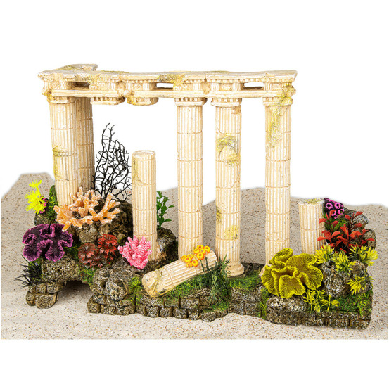 Colonnes antiques grecques 53 cm avec bulleur décoration aquarium