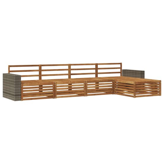 Ensemble de canapés d'extérieur 5 pc naturel