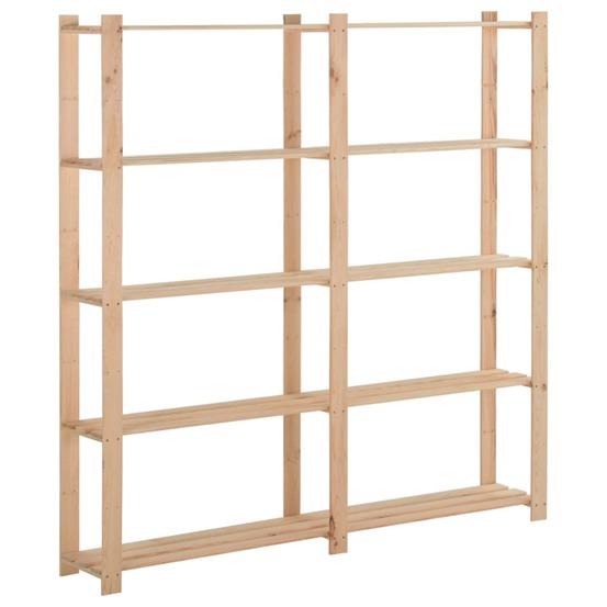 Étagère de stockage 5 niveaux 170x28,5x170cm bois de pin massif