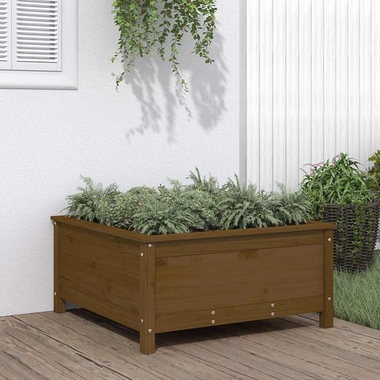 Carré potager en bois de pin massif pour jardin terrasse 83x83cm
