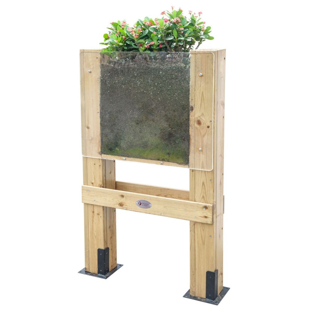 Classic world wooden planter 'watch it grow' 54600