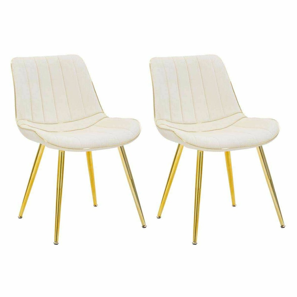 Chaise en métal et tissu paris (lot de 2)