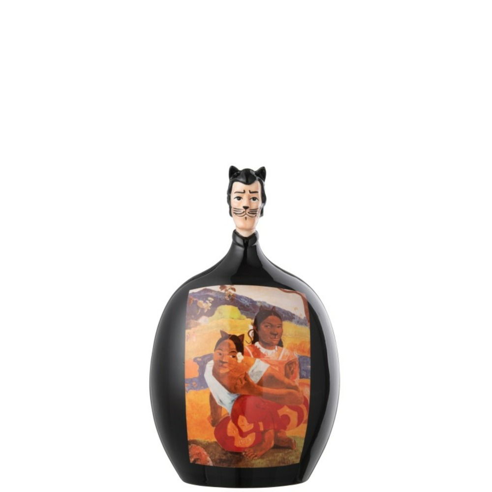 Figurine les chartistes en poterie multicolore 8.5x7.5x14 cm