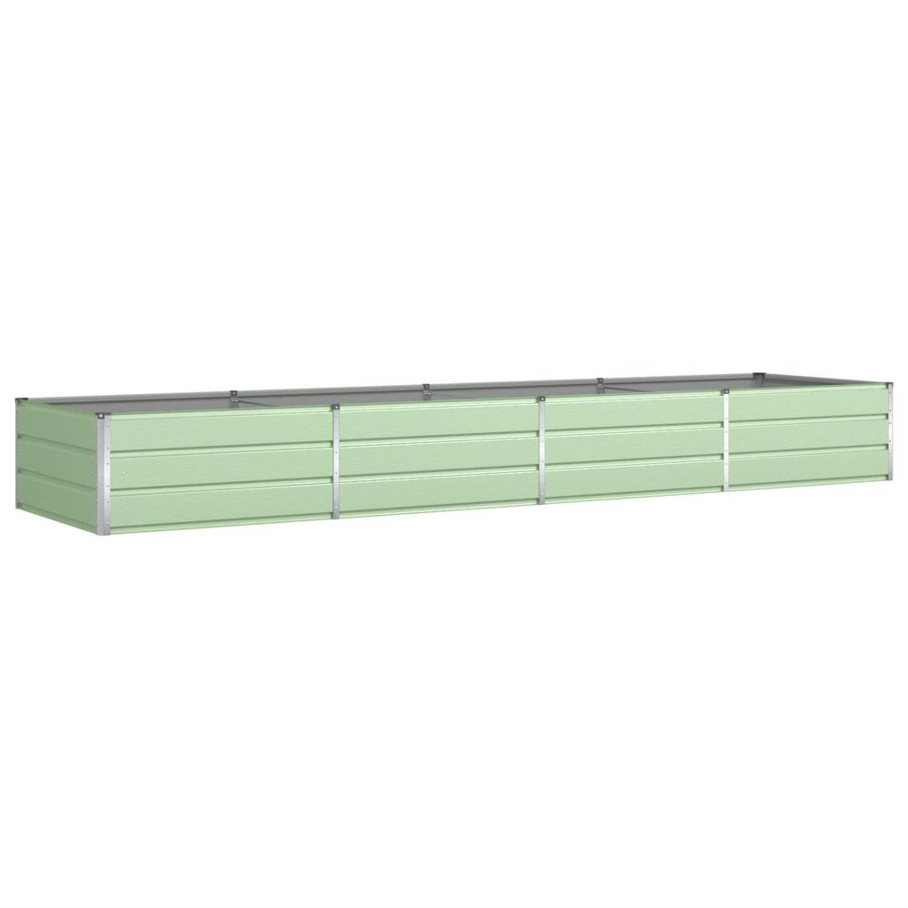 Jardinière d'extérieur vert pastel 385 x 100 x 45 cm acier galvanisé