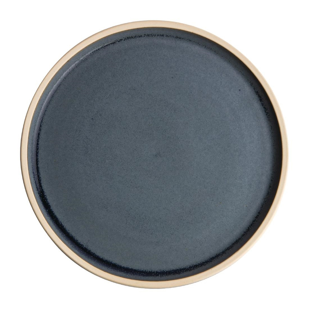 Assiette plate bord droit 180 mm - 6 coloris - lot de 6 - olympia canvas