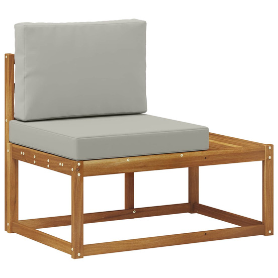 Canapé d'extérieur en bout avec coussin naturel 91 x 63 x 73 cm