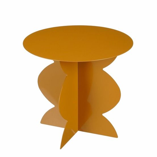 Mica decorations rafi table d'appoint - h40 x ø45 cm - fer - marron