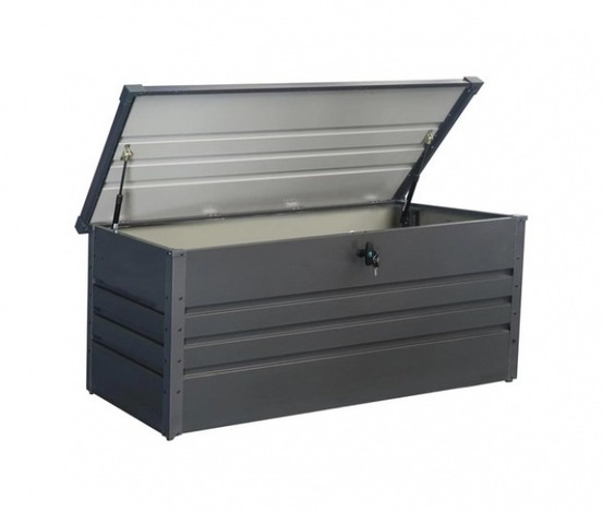 Coffre de cantine moyen pour rangement en acier 350 l - anthracite