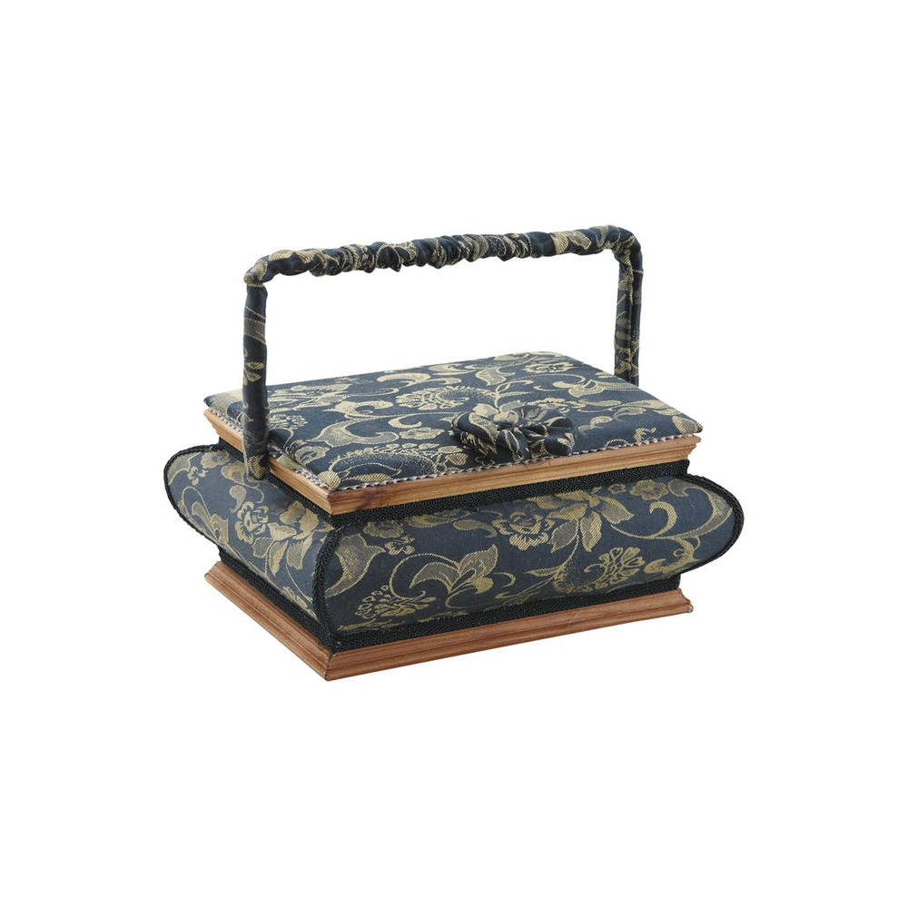 Boite à couture en bois teinté
