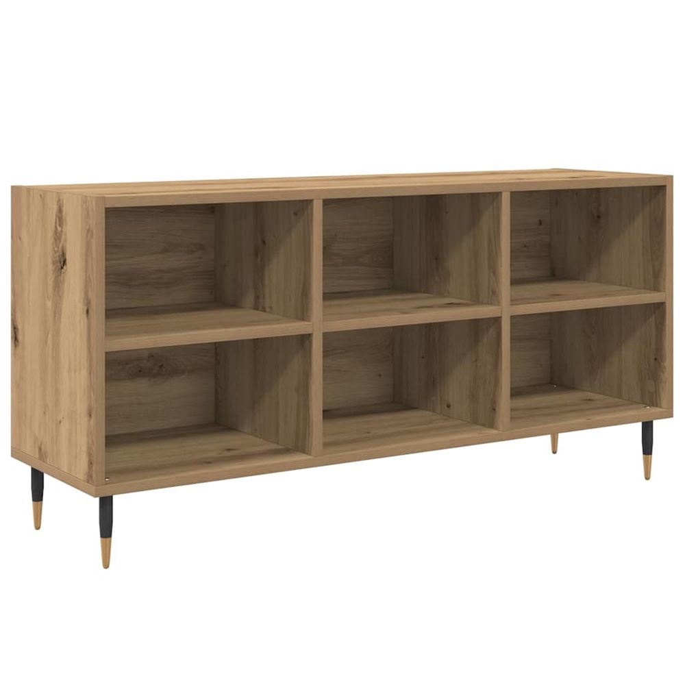 Meuble tv 103,5 x 30 x 50 cm chêne artisanal bois d'ingénierie