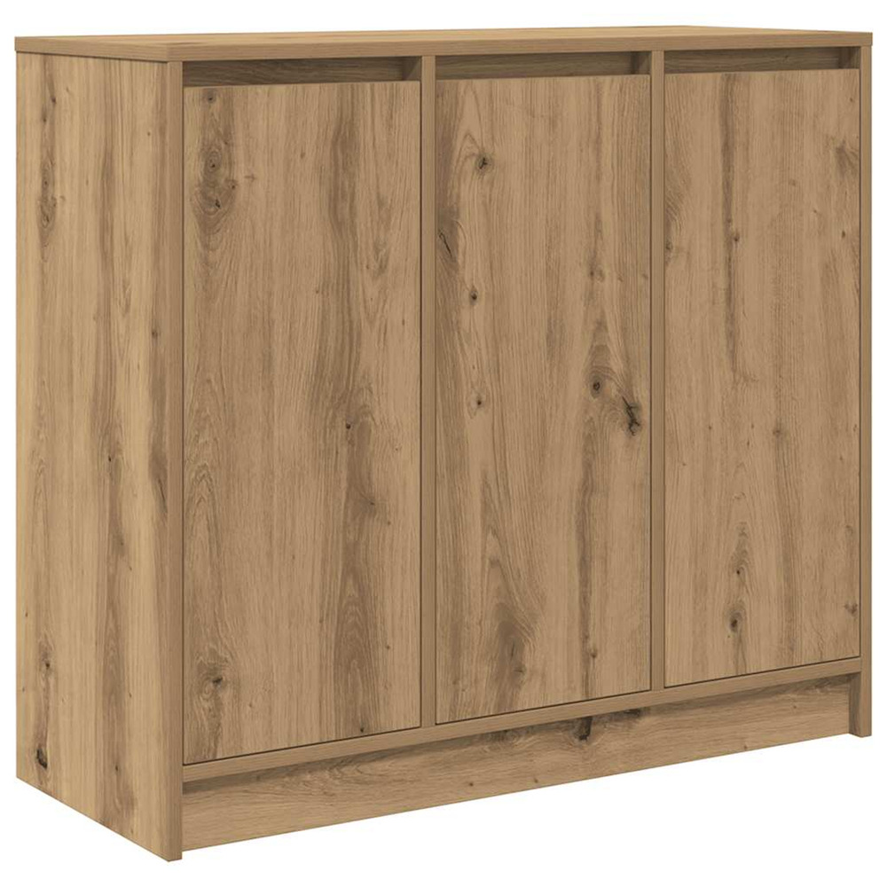Buffet chêne artisanal 85x34x76 cm bois d'ingénierie