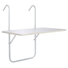 Table de balcon pliable blanc 60x40x1,2 cm