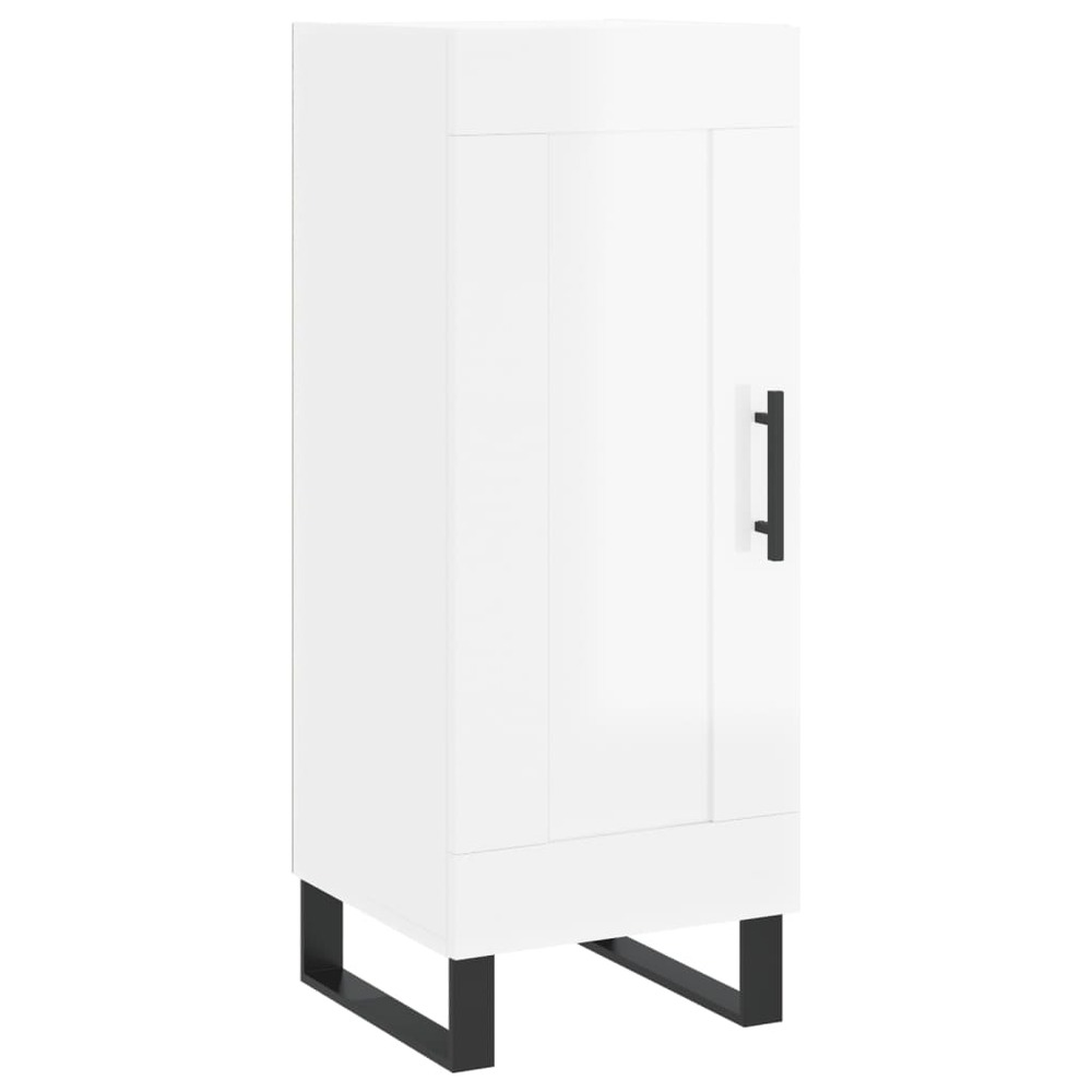 Buffet bahut commode armoire meuble de rangement organisateur cuisine salle de séjour salon brillant 34,5 x 34 x 90 cm bois d