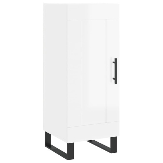 Buffet bahut commode armoire meuble de rangement organisateur cuisine salle de séjour salon brillant 34,5 x 34 x 90 cm bois d