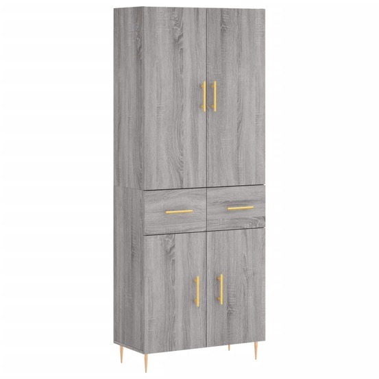 Buffet bahut commode armoire meuble de rangement organisateur cuisine salle de séjour salon haut sonoma 69,5 x 34 x 180 cm bo