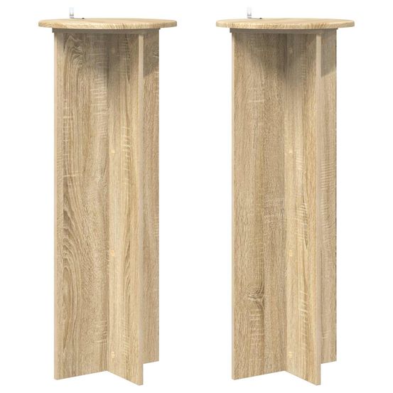 Support de plante 2 pièces chêne sonoma ø40 x 100 cm