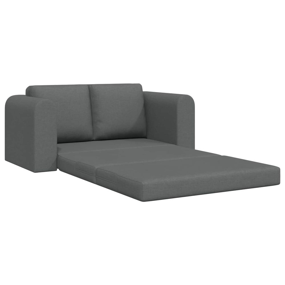 Canapé-lit gris foncé 148 x 71 x 83 cm tissu