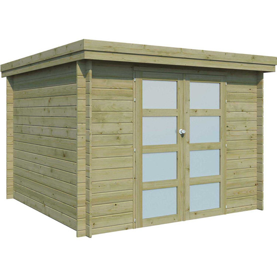 Chalet en bois 7,26 m² oregon chalet seul (traité autoclave classe 3)