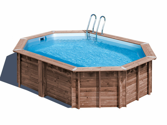 Piscine bois bambu 5,35 x 3,35 x 1,36 m