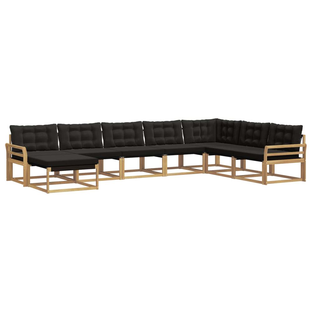 Ensemble de canapés d'extérieur 8 pc blanc et noir
