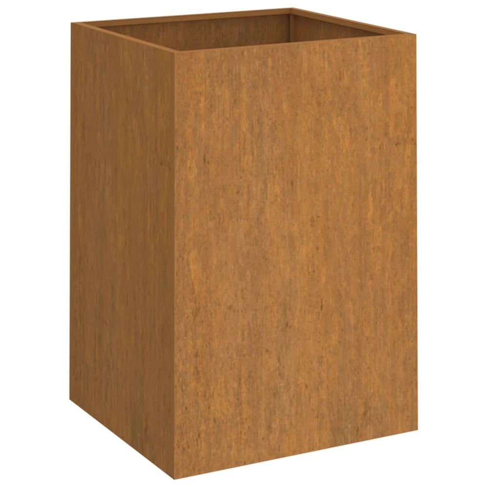 Jardinière d'extérieur 42x38x75 cm acier corten