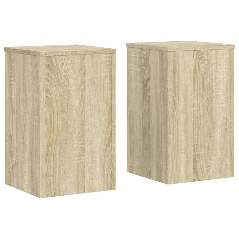 Support de plante 2 pièces chêne sonoma 30 x 30 x 50 cm