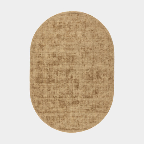 Tapis ovale en jute et coton - lounge - naturel - 90 x 130 cm