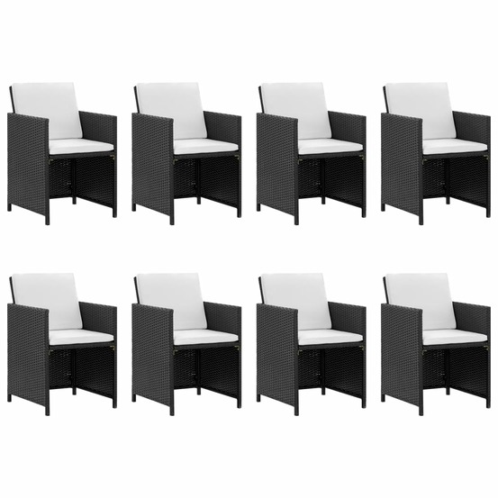 Ensemble à manger d'extérieur 13 pcs coussins résine tressée