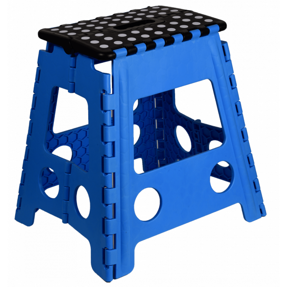 Bleu 4. 0 marche pied pliant grand modele - résiste jusqu'à 150kg de charge