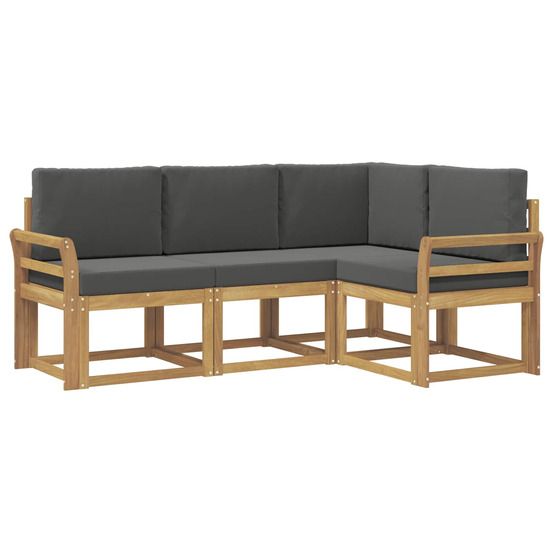Ensemble de canapés d'extérieur 4 pc blanc et anthracite