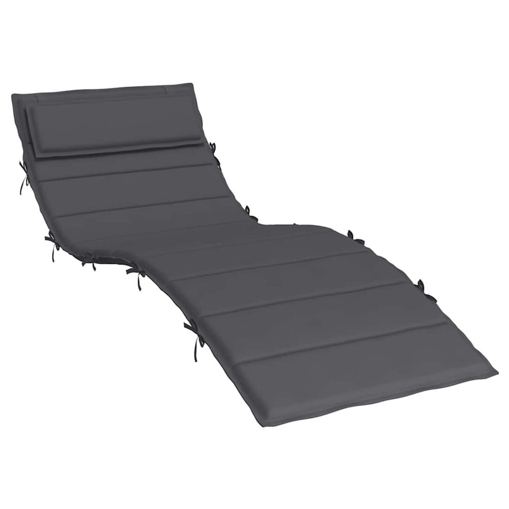 Coussin de chaise longue anthracite 180x60x4 cm tissu oxford bain de soleil