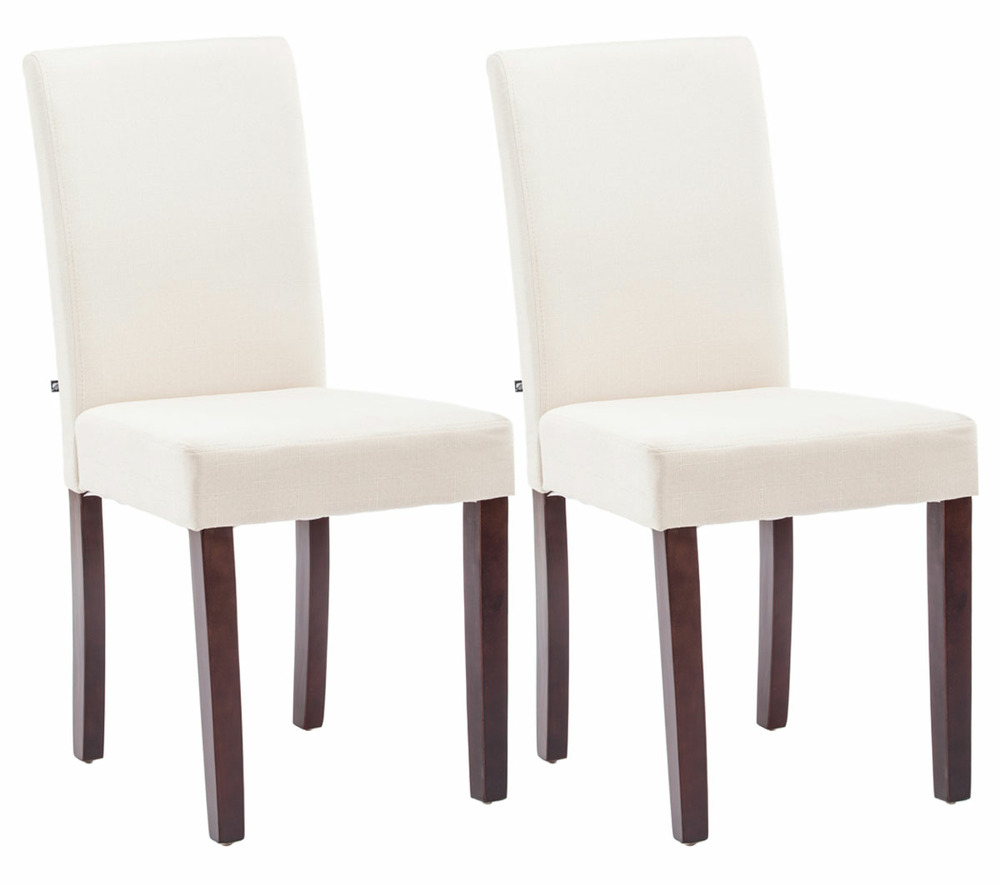 Lot de 2 chaises de salle à manger ina tissu cappuccino