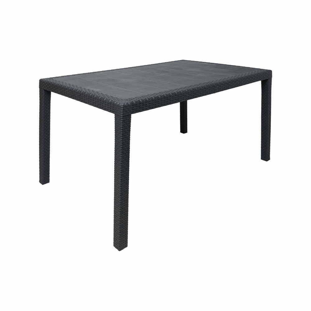 Table d'extérieur ariana, 10 places 150x90x72h cm noir anthracite