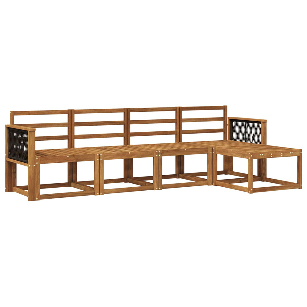 Ensemble de canapés d'extérieur 5 pcs naturel