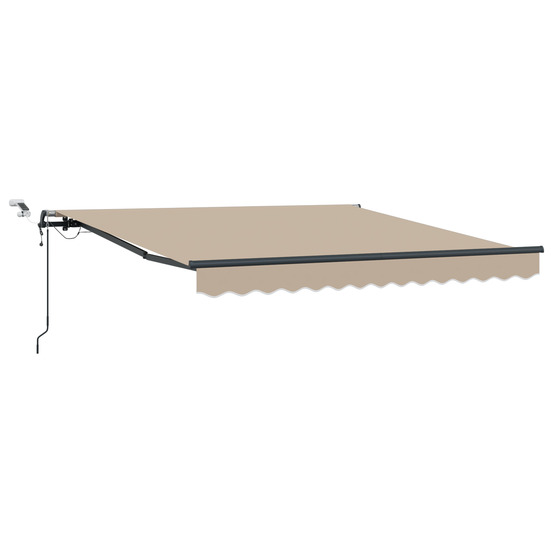 Auvent rétractable with beige 300 x 250 cm tissu