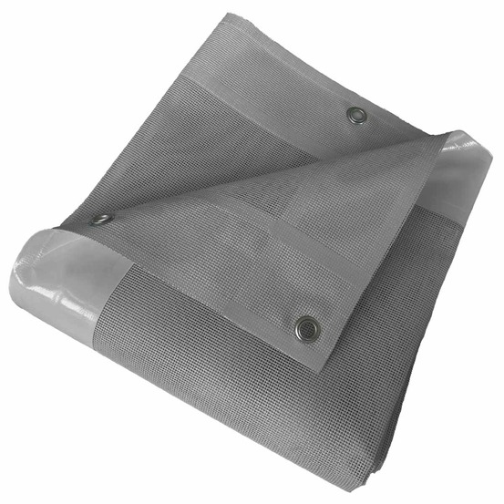 Bâche carport micro-perforée tecplast mp460cp 3,5x4 m - grise - garantie 5 ans