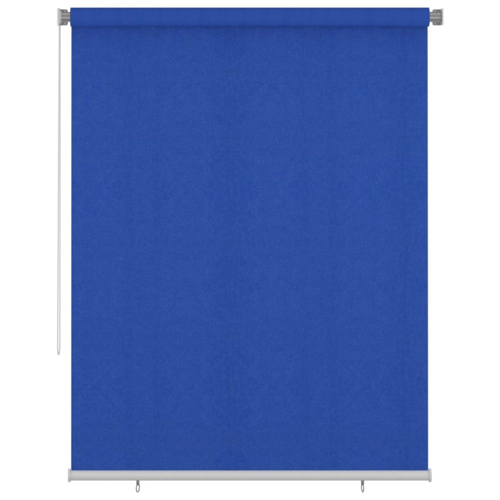 Store roulant d'extérieur 185 (l) x 230 (h) cm bleu hdpe