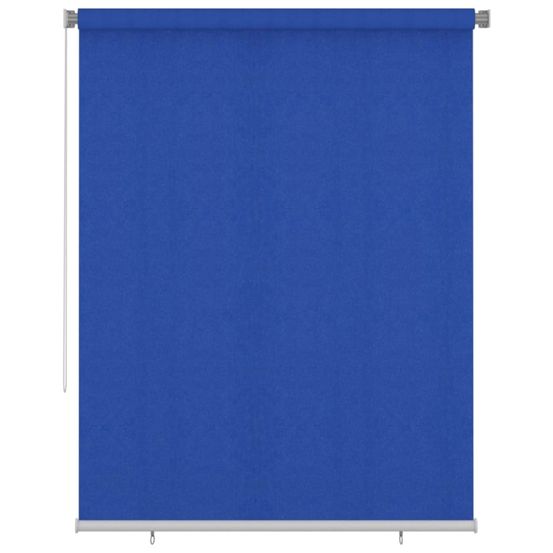 Store roulant d'extérieur 185 (l) x 230 (h) cm bleu hdpe