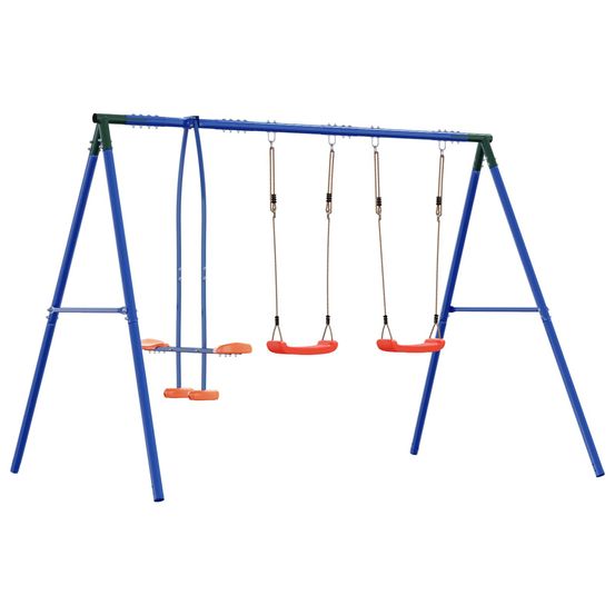 Ensemble de balançoires d'extérieur avec 4 sièges multicolore