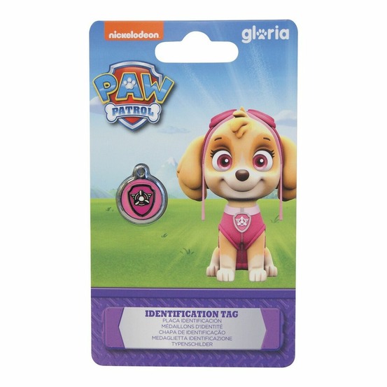 Plaque d'identification pour collier the paw patrol skye taille s