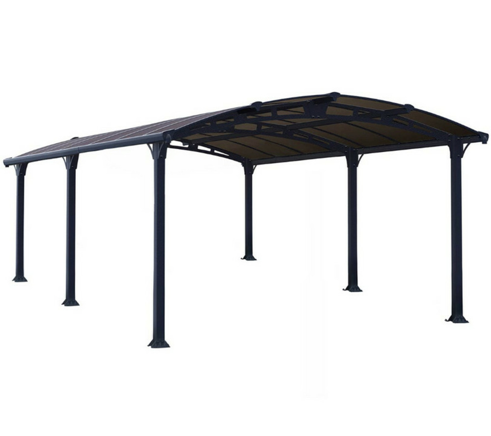 Gazebo de jardin 502x359cm gris anthracite - 705533