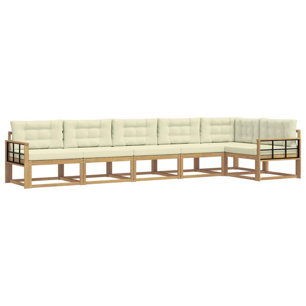 Ensemble de canapés d'extérieur 4 pc blanc et crème polyester