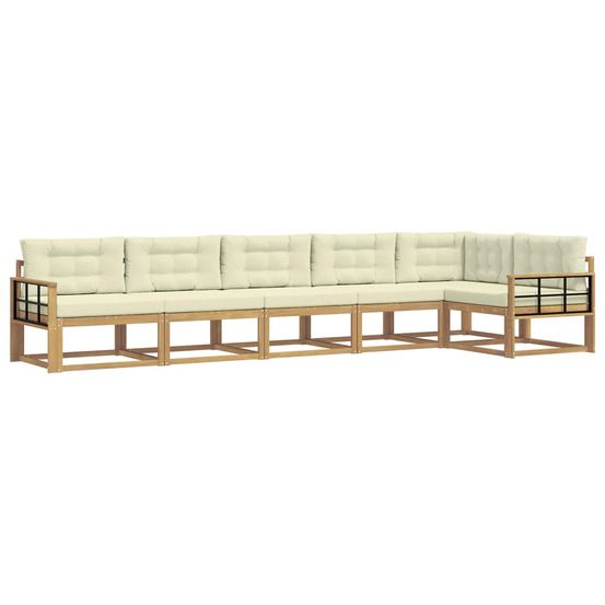 Ensemble de canapés d'extérieur 4 pc blanc et crème polyester