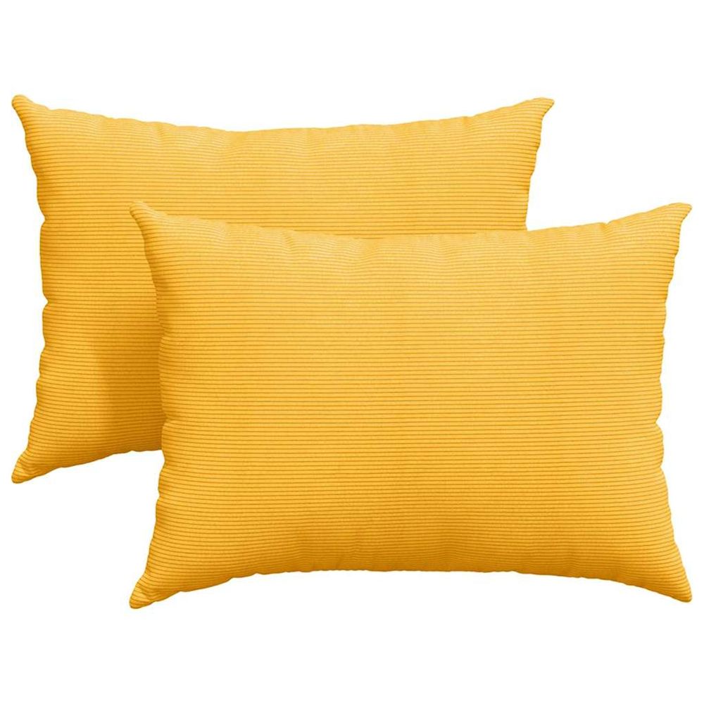Coussins de canapé 2 pcs jaune clair 70 x 50 cm