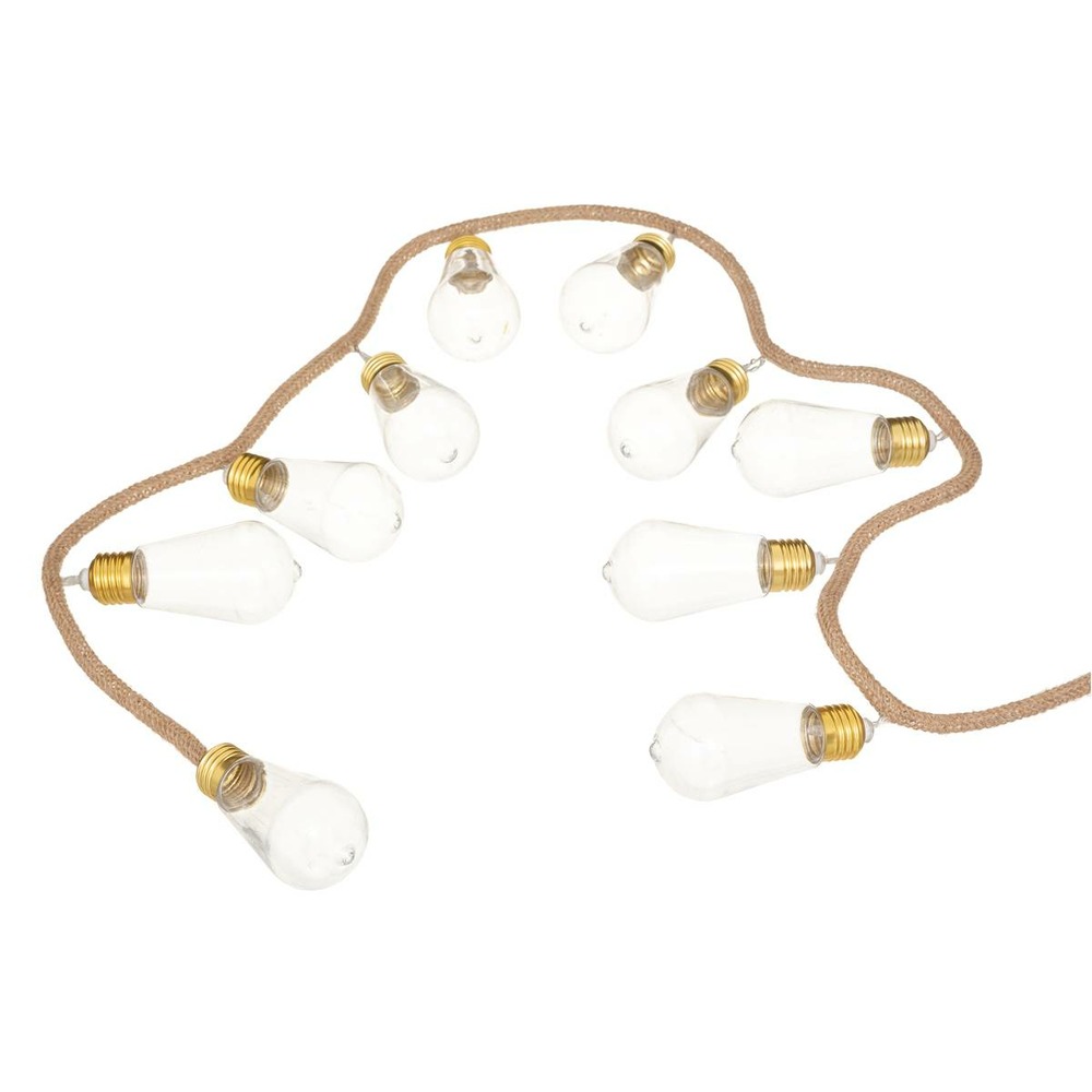 Guirlande led 10 ampoules - métal l165 cm