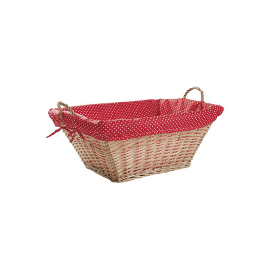 Corbeille à linge en osier blanc