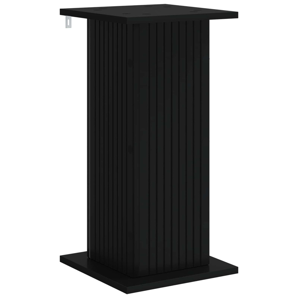 Support de plante noir 30,5 x 30 x 60,5 cm bois d'ingénierie