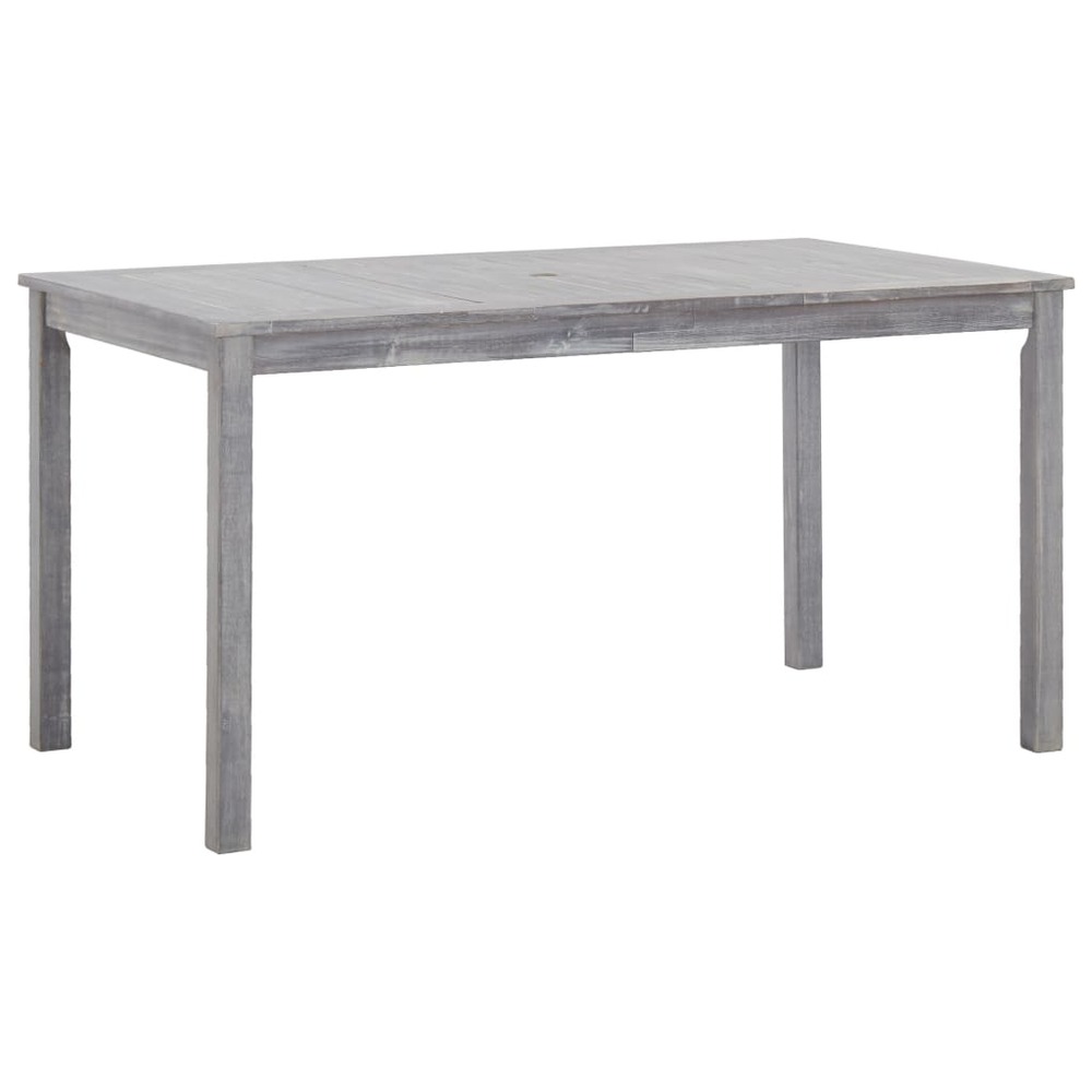 Ensemble à manger d'extérieur 5 pcs gris bois d'acacia solide