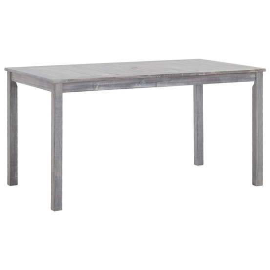 Ensemble à manger d'extérieur 5 pcs gris bois d'acacia solide