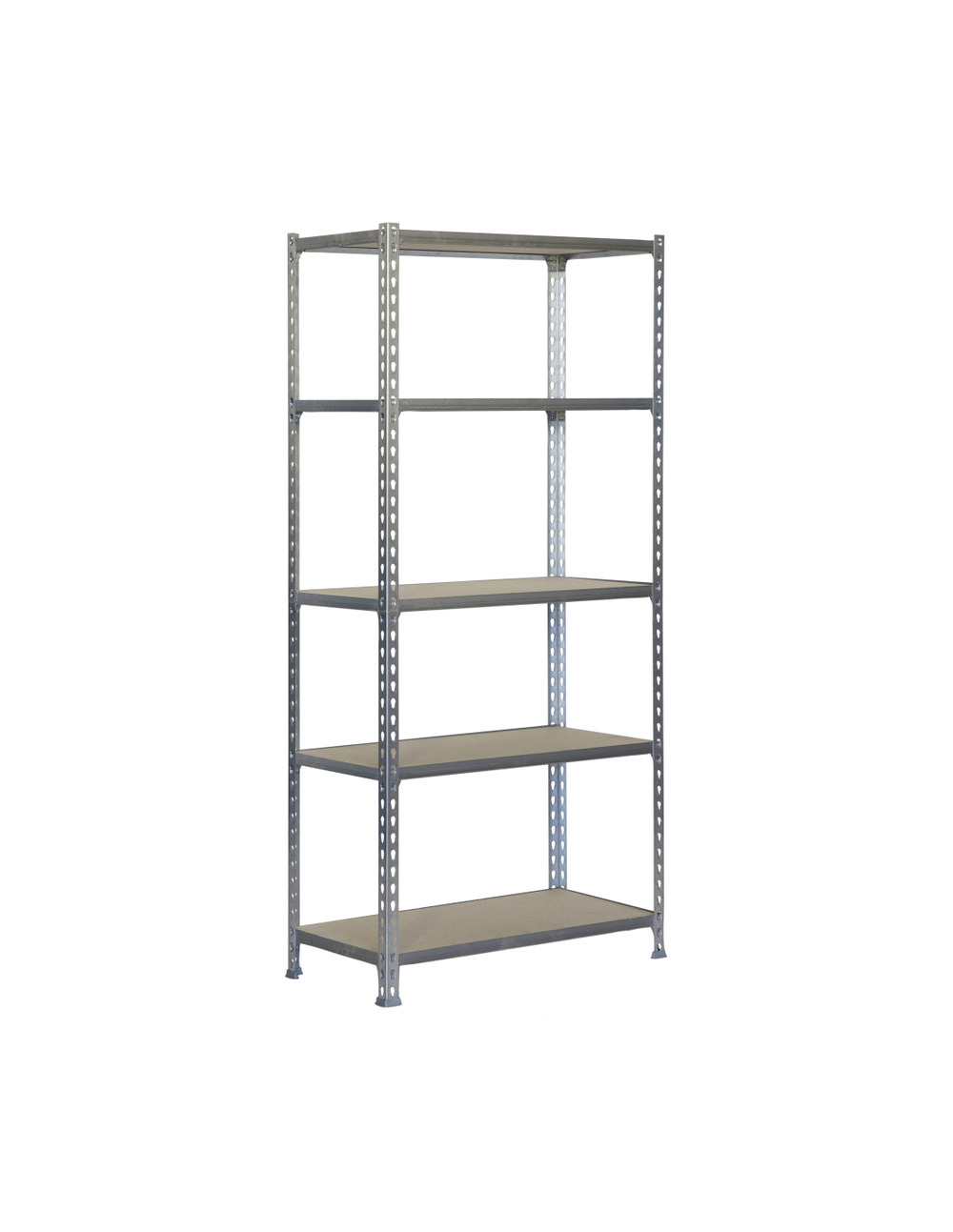 Etagère légère sans vis maderclick megaplus 5/400 galva/bois galva/bois 2000x1200x400 - simonrack